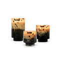 Bougies ONNO Art Brigitte au motif léopard, formats S, M et L