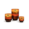 Bougies ONNO Art Romy aux teintes orangées, trois formats